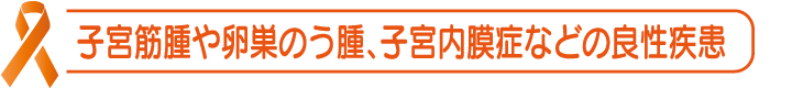 子宮筋腫や卵巣のう腫、子宮内膜症などの良性疾患